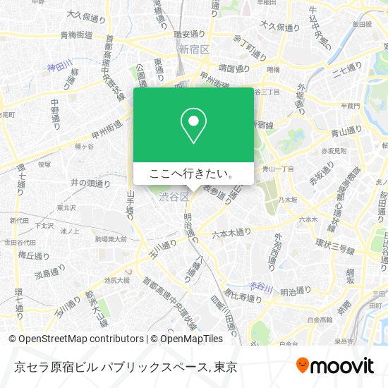 京セラ原宿ビル パブリックスペース地図