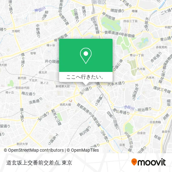 道玄坂上交番前交差点地図