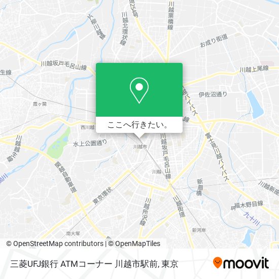 三菱UFJ銀行 ATMコーナー 川越市駅前地図