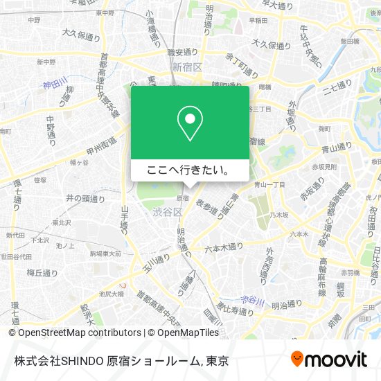 株式会社SHINDO 原宿ショールーム地図