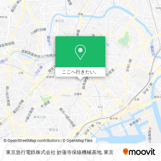 東京急行電鉄株式会社 妙蓮寺保線機械基地地図