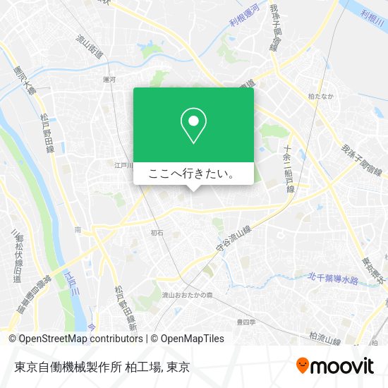 東京自働機械製作所 柏工場地図