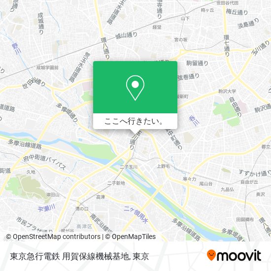東京急行電鉄 用賀保線機械基地地図