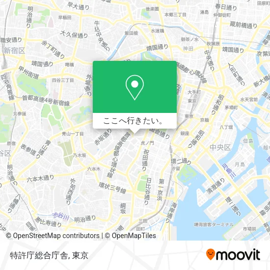 特許庁総合庁舎地図