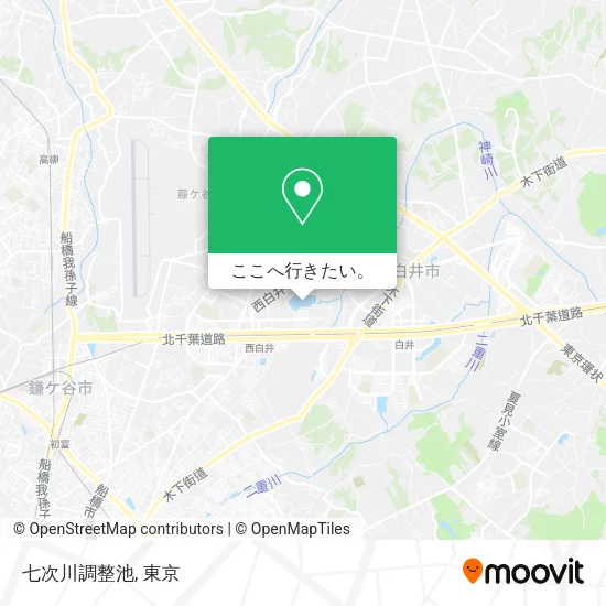 七次川調整池地図