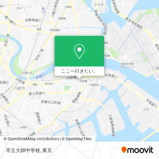 市立大師中学校地図