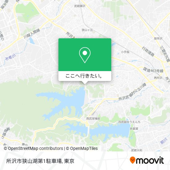 所沢市狭山湖第1駐車場地図