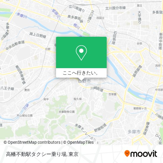 高幡不動駅タクシー乗り場地図