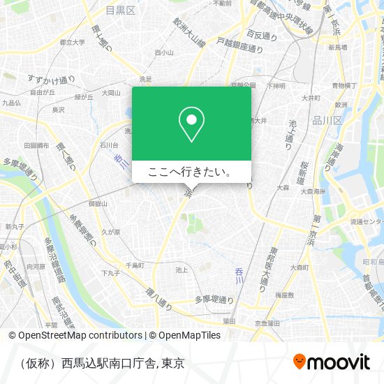 （仮称）西馬込駅南口庁舎地図