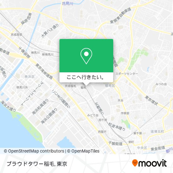 プラウドタワー稲毛地図