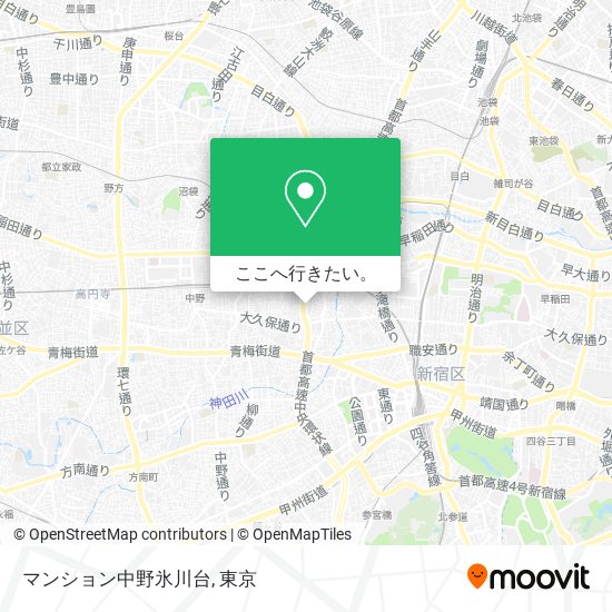 マンション中野氷川台地図