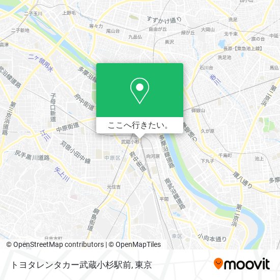 トヨタレンタカー武蔵小杉駅前地図