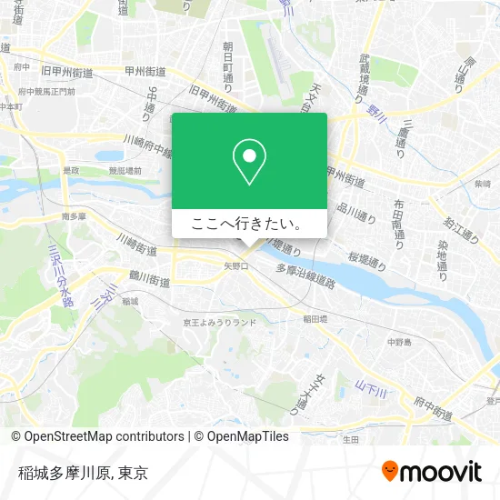 稲城多摩川原地図