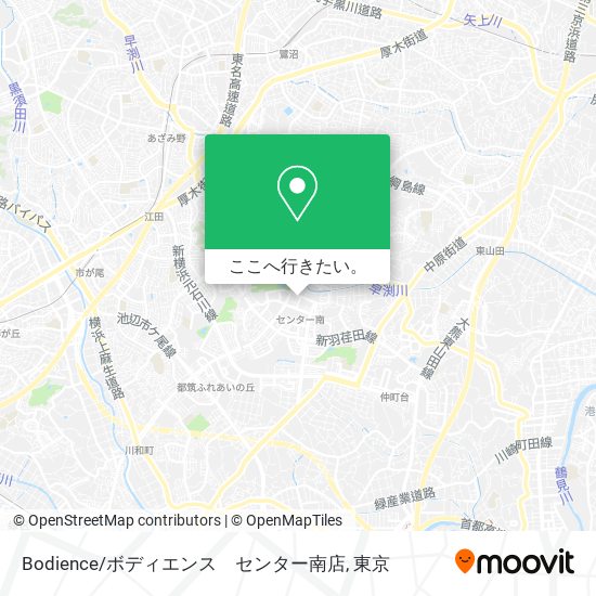 Bodience/ボディエンス　センター南店地図