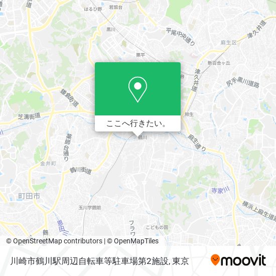 川崎市鶴川駅周辺自転車等駐車場第2施設地図