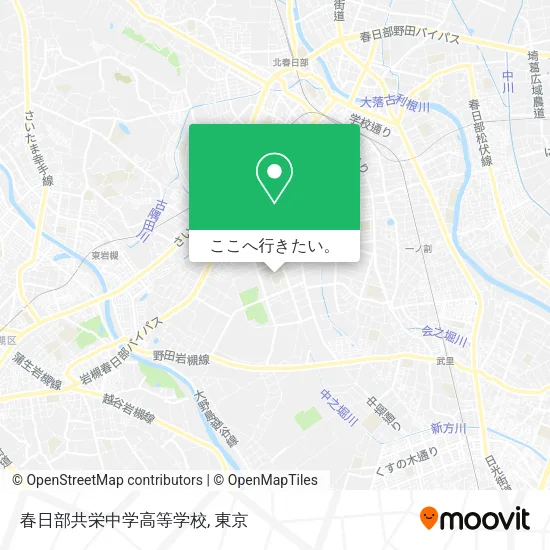 春日部共栄中学高等学校地図