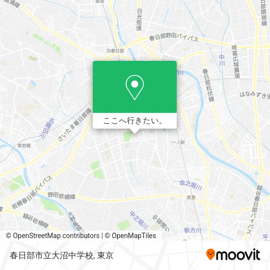 春日部市立大沼中学校地図