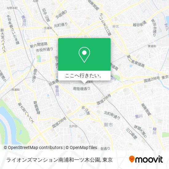 ライオンズマンション南浦和一ツ木公園地図