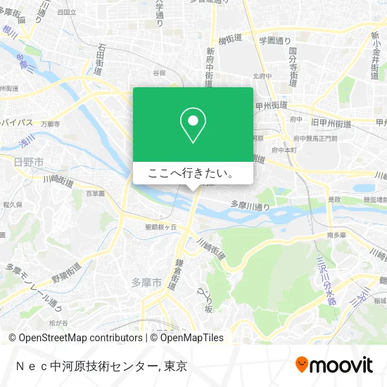 Ｎｅｃ中河原技術センター地図