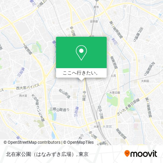 北在家公園（はなみずき広場）地図