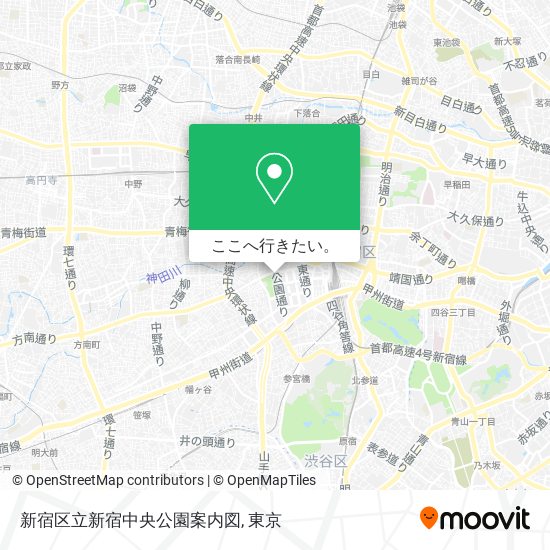 新宿区立新宿中央公園案内図地図