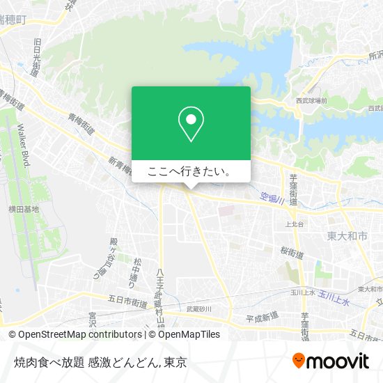 焼肉食べ放題 感激どんどん地図