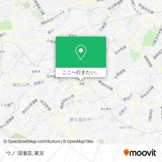 ウノ 清瀬店地図