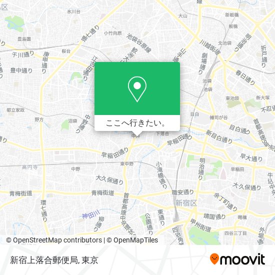 新宿上落合郵便局地図