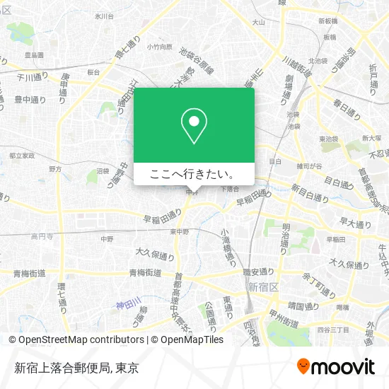 新宿上落合郵便局地図