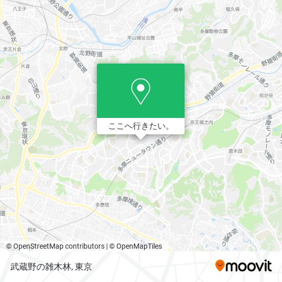 武蔵野の雑木林地図