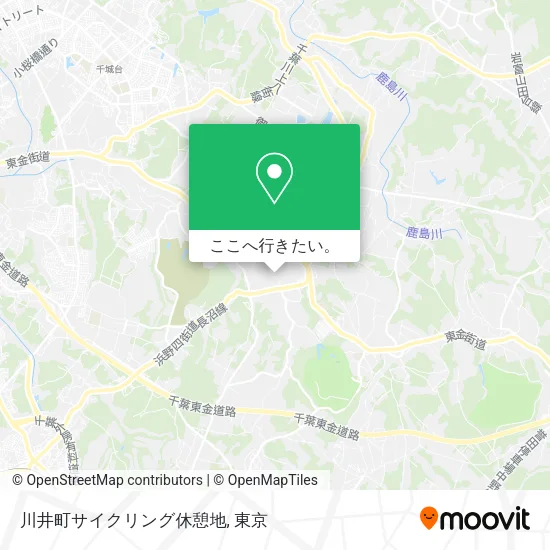 川井町サイクリング休憩地地図