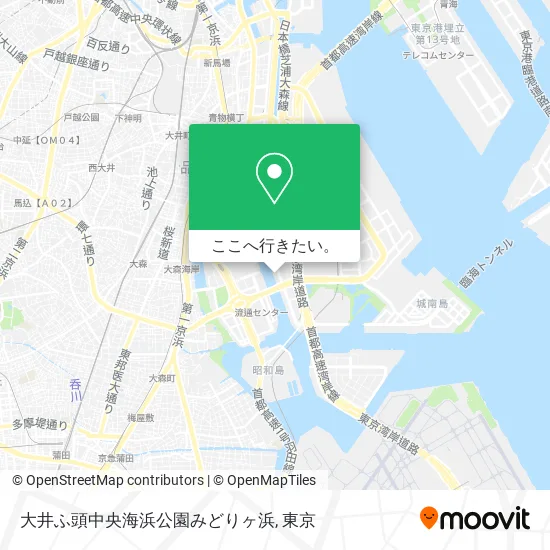 大井ふ頭中央海浜公園みどりヶ浜地図