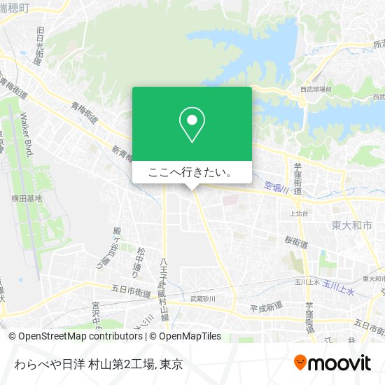 わらべや日洋 村山第2工場地図