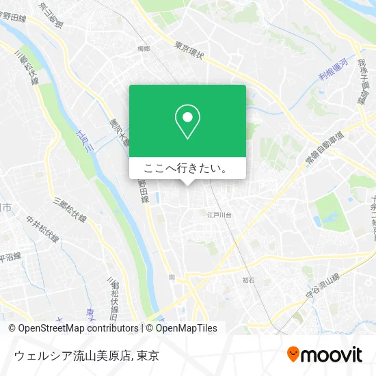 ウェルシア流山美原店地図