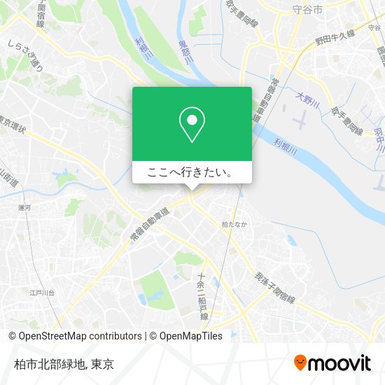 柏市北部緑地地図