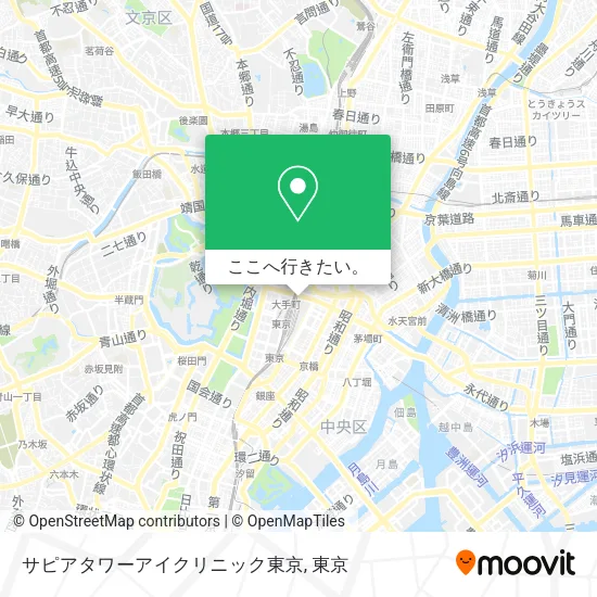サピアタワーアイクリニック東京地図