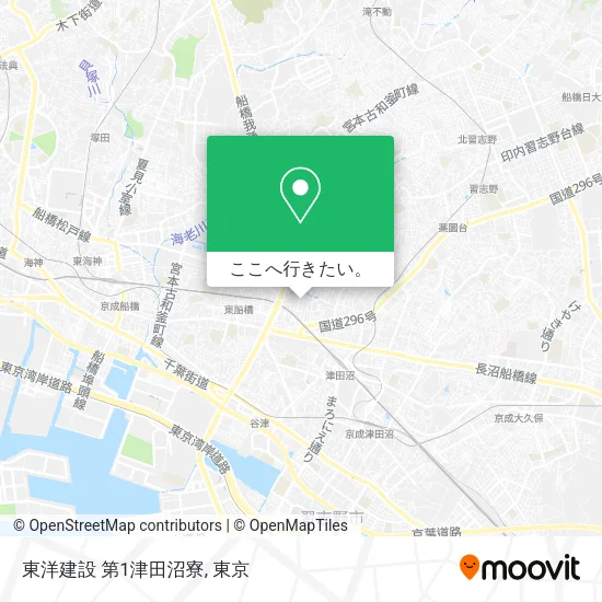 東洋建設 第1津田沼寮地図