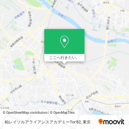 柏レイソルアライアンスアカデミーTor'82地図