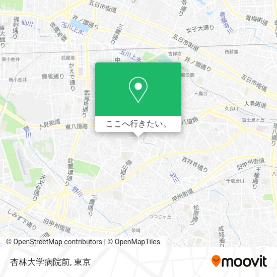 杏林大学病院前地図