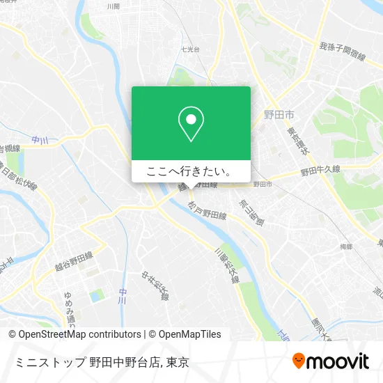 ミニストップ 野田中野台店地図