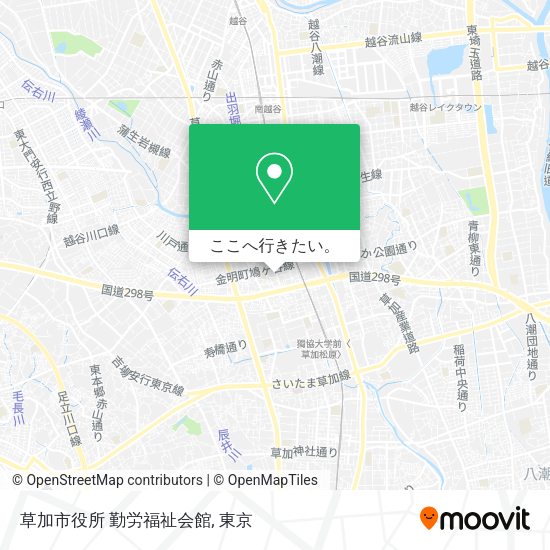 草加市役所 勤労福祉会館地図