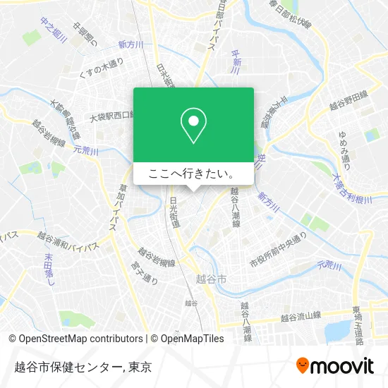 越谷市保健センター地図