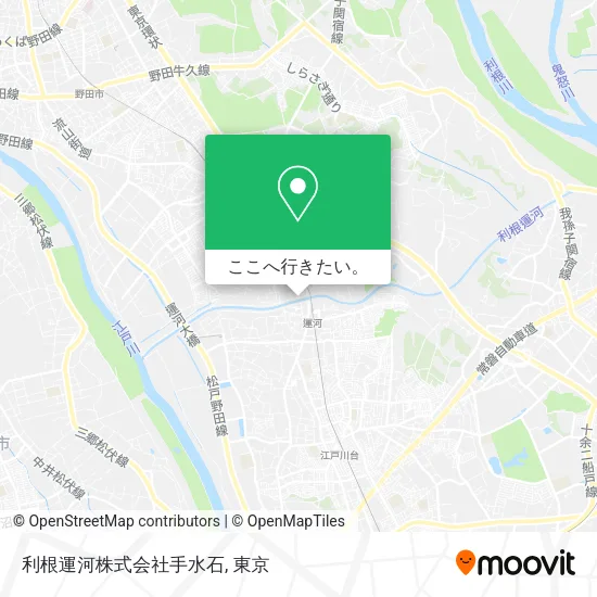 利根運河株式会社手水石地図