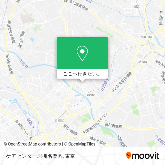 ケアセンター岩槻名栗園地図