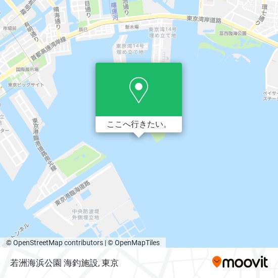 若洲海浜公園 海釣施設地図