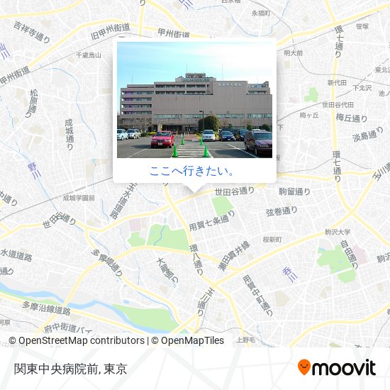 関東中央病院前地図