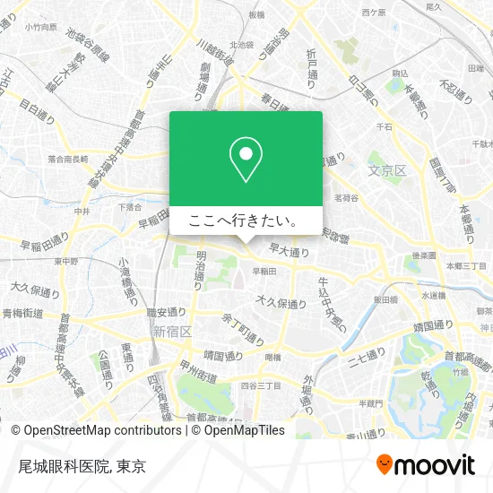 尾城眼科医院地図