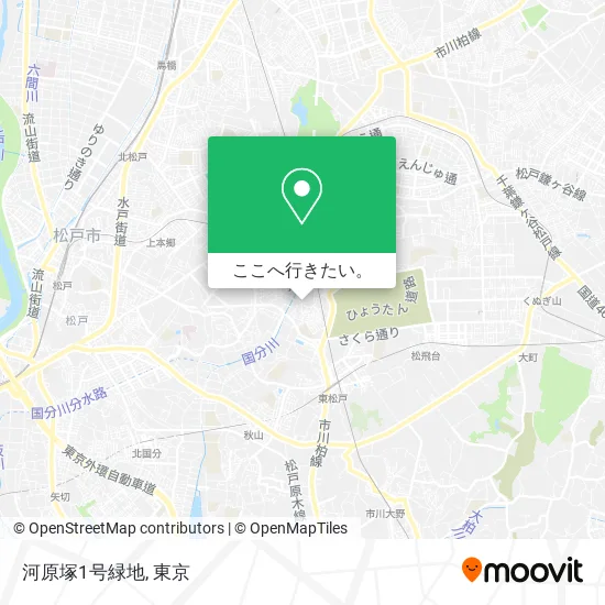 河原塚1号緑地地図