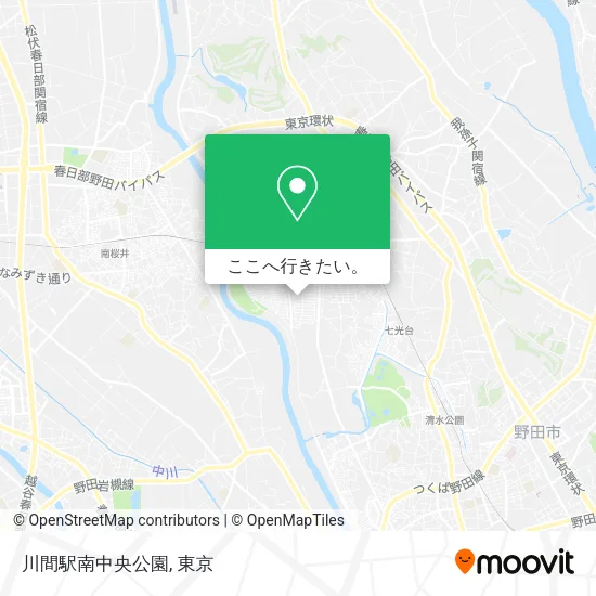 川間駅南中央公園地図