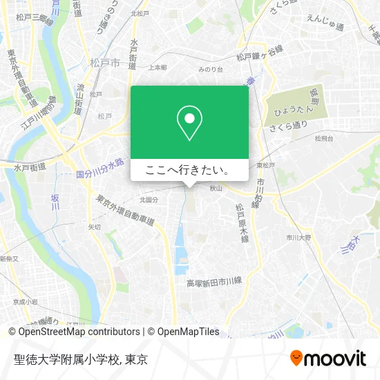 聖徳大学附属小学校地図